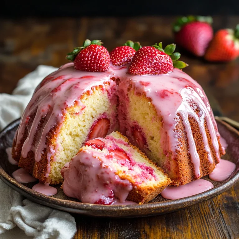Sweet Strawberry Buttermilk Pound Cake