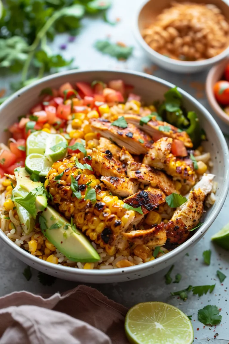 Zesty Street Corn Chicken Rice Bowl