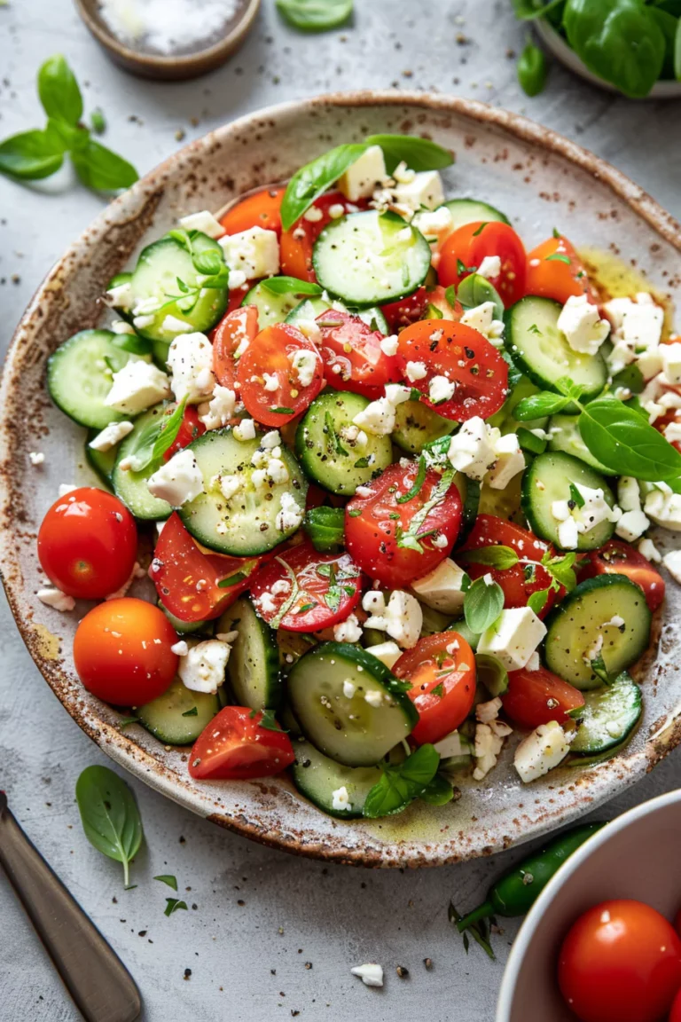 Cucumber, Tomato, and Feta Salad