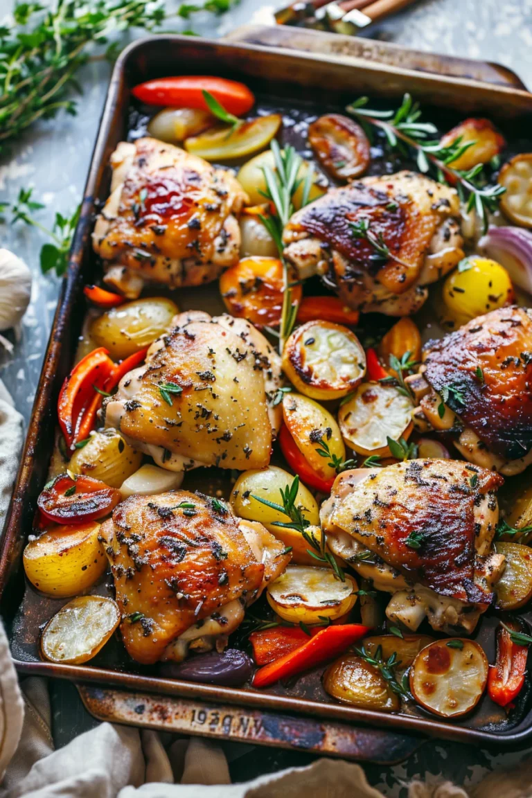 Sheet Pan Chicken Thighs with Vegetables