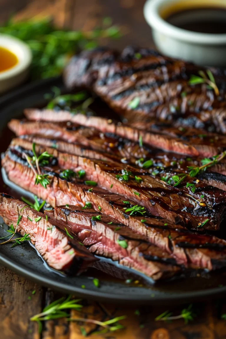 Grilled Flank Steak with Balsamic-Soy Marinade
