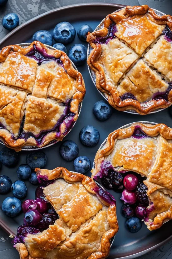 There’s something truly special about having your very own little pie. These Mini Blueberry Pies are bursting with sweet, juicy blueberries wrapped in flaky, golden pastry. They’re adorable, fun to make, and even more fun to eat. Each bite brings that perfect combination of buttery crust and vibrant fruit, making them a favorite for picnics, holiday gatherings, or just treating yourself on a cozy afternoon.