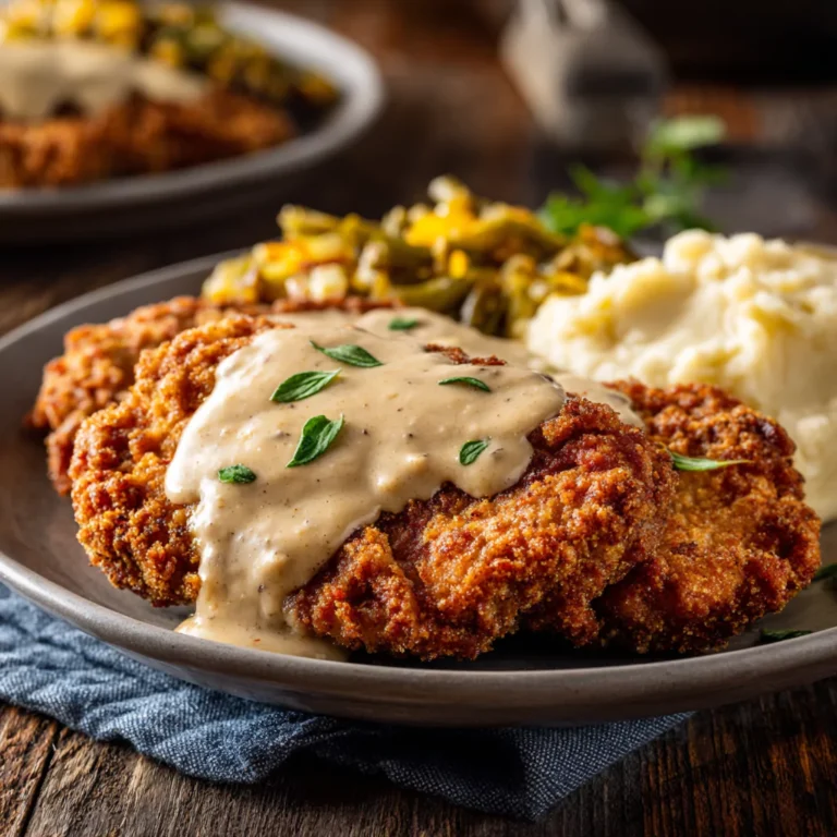 Crispy Chicken Fried Steak with Creamy Gravy – A Southern Comfort Classic