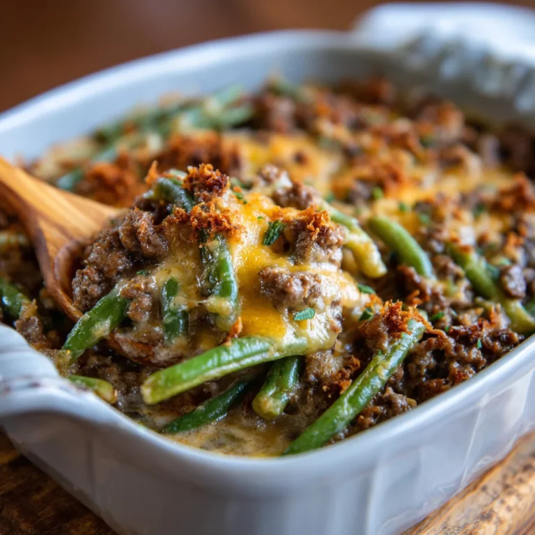 Hearty Hamburger & Green Bean Casserole