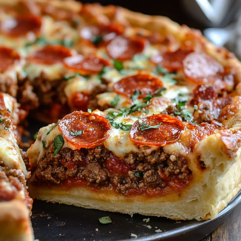 Meaty Deep-Dish Pizza Pie