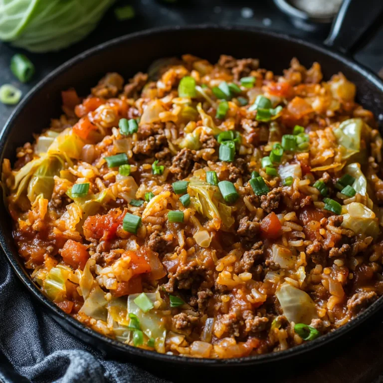 Hearty Cajun Cabbage Jambalaya Skillet – Spicy Comfort in One Pan