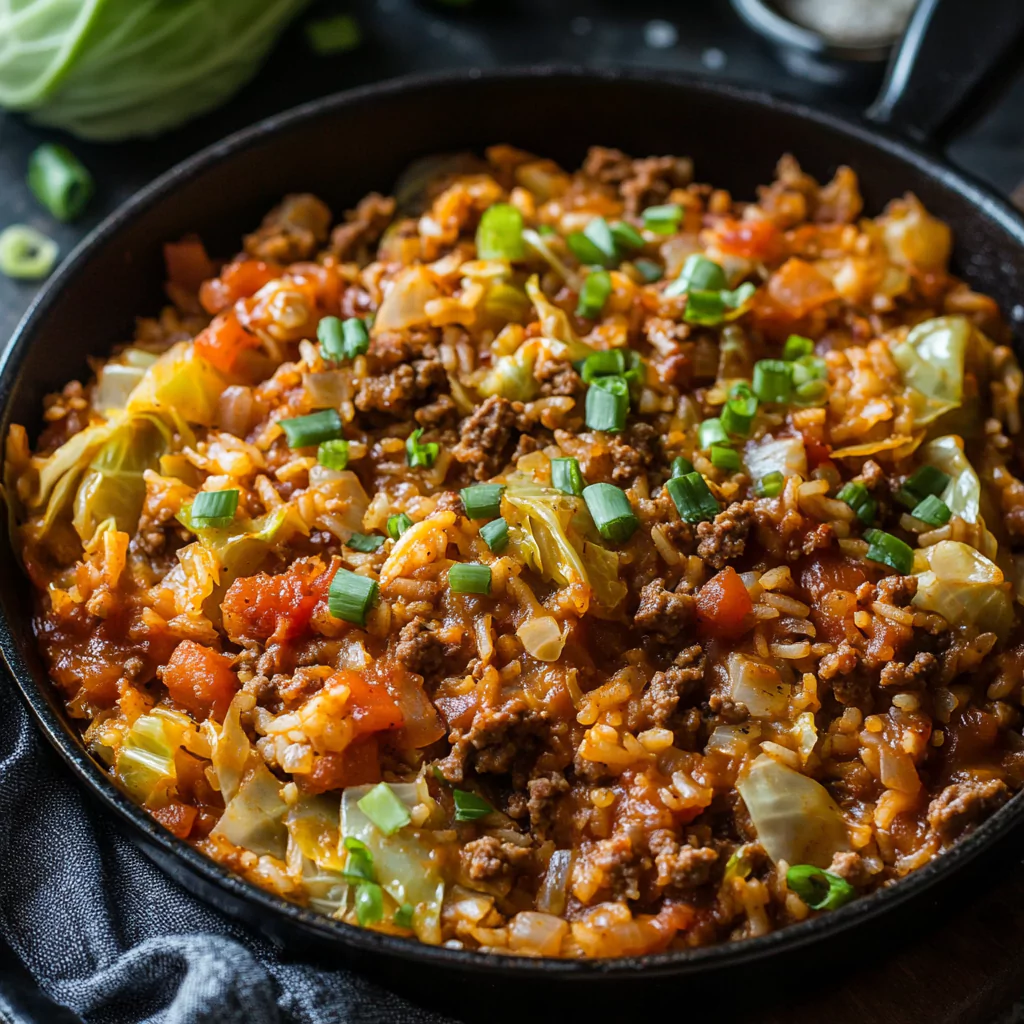 Hearty Cajun Cabbage Jambalaya Skillet – Spicy Comfort in One Pan