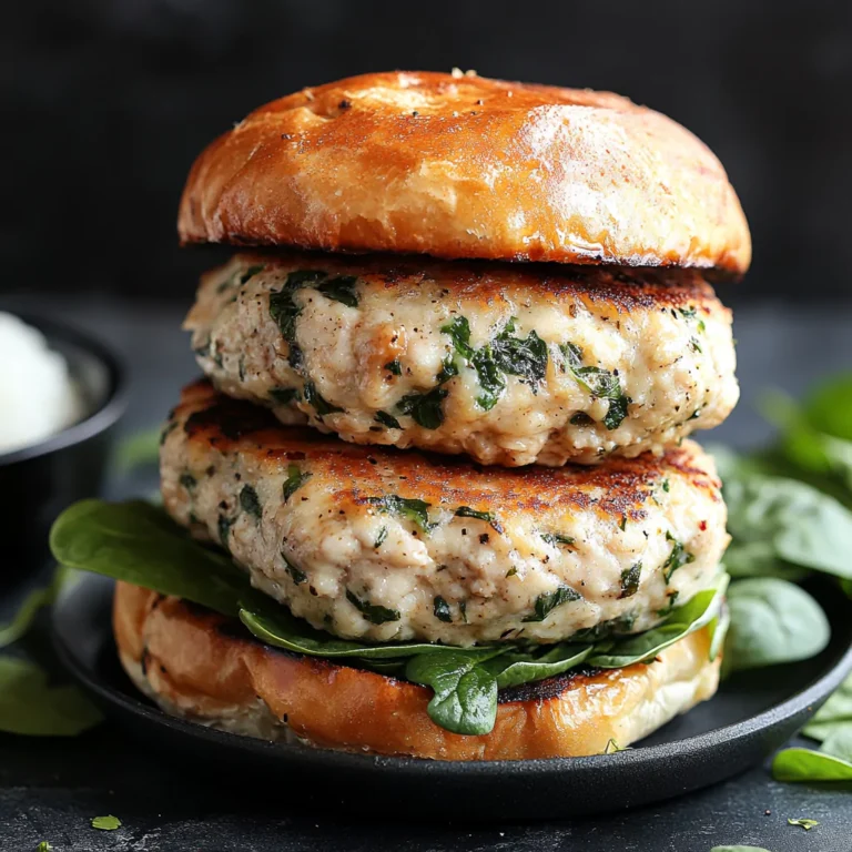 White Cheddar Spinach Chicken Burgers: Juicy, Flavorful & Easy