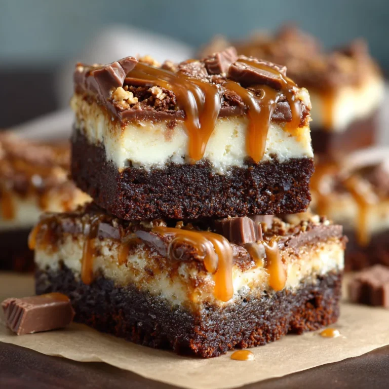 Milky Way Caramel Cheesecake Brownies
