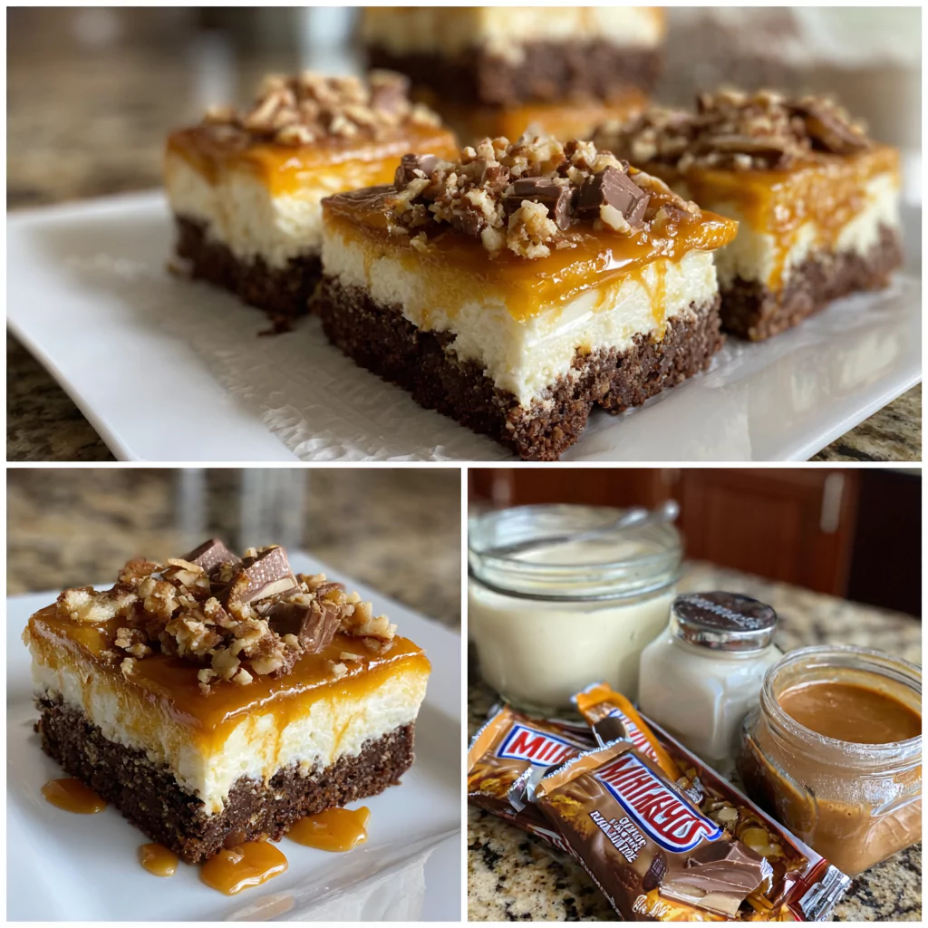 Milky Way Caramel Cheesecake Brownies