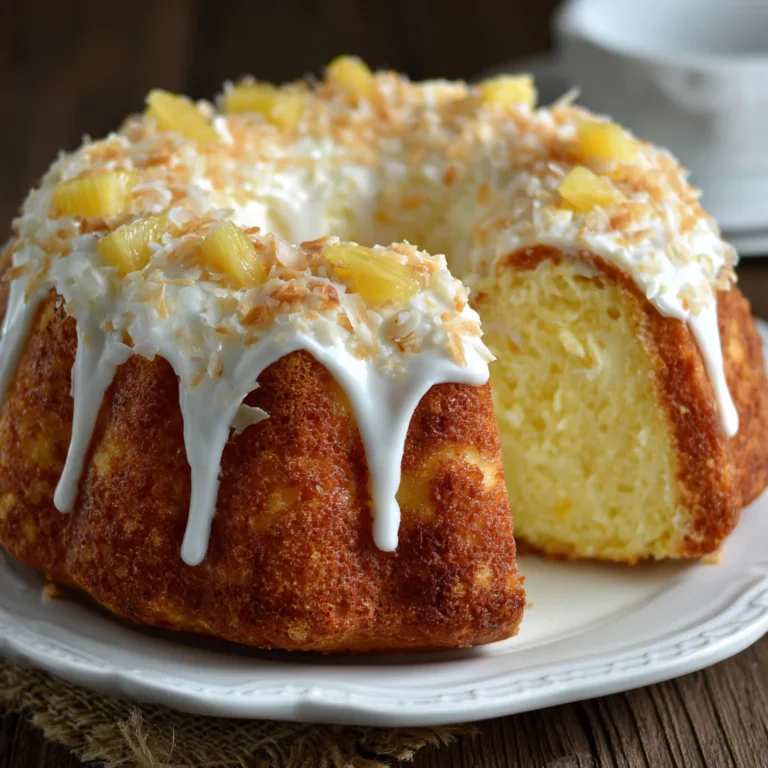 Pineapple Cream Cheese Bundt Cake with Glaze