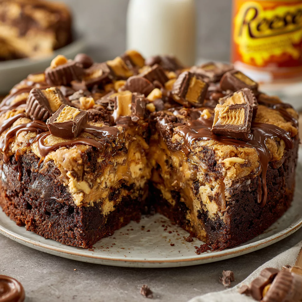 Reese’s Peanut Butter Earthquake Cake Explosion