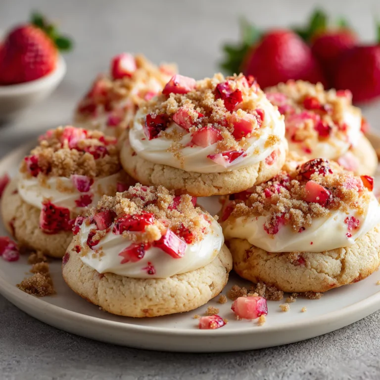 Strawberry Cheesecake Crumble Cookies