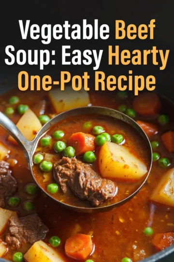 Vegetable Beef Soup: Easy Hearty One-Pot Recipe.