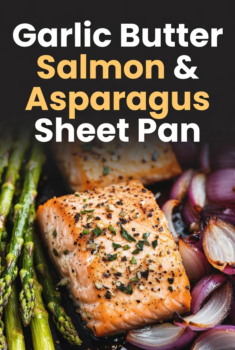 Garlic Butter Salmon & Asparagus Sheet Pan Recipe