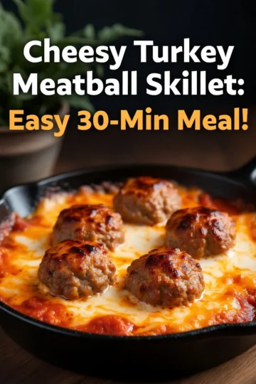 Cheesy Turkey Meatball Skillet