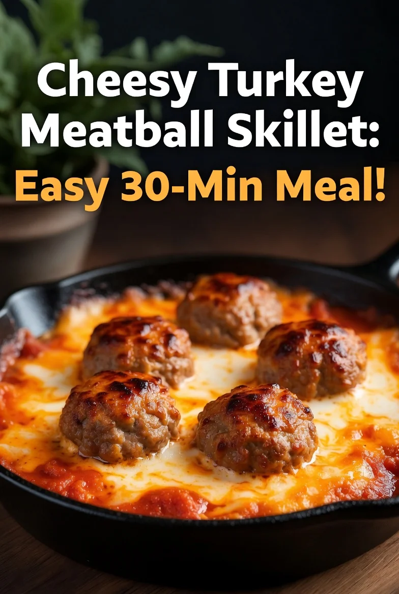 Cheesy Turkey Meatball Skillet
