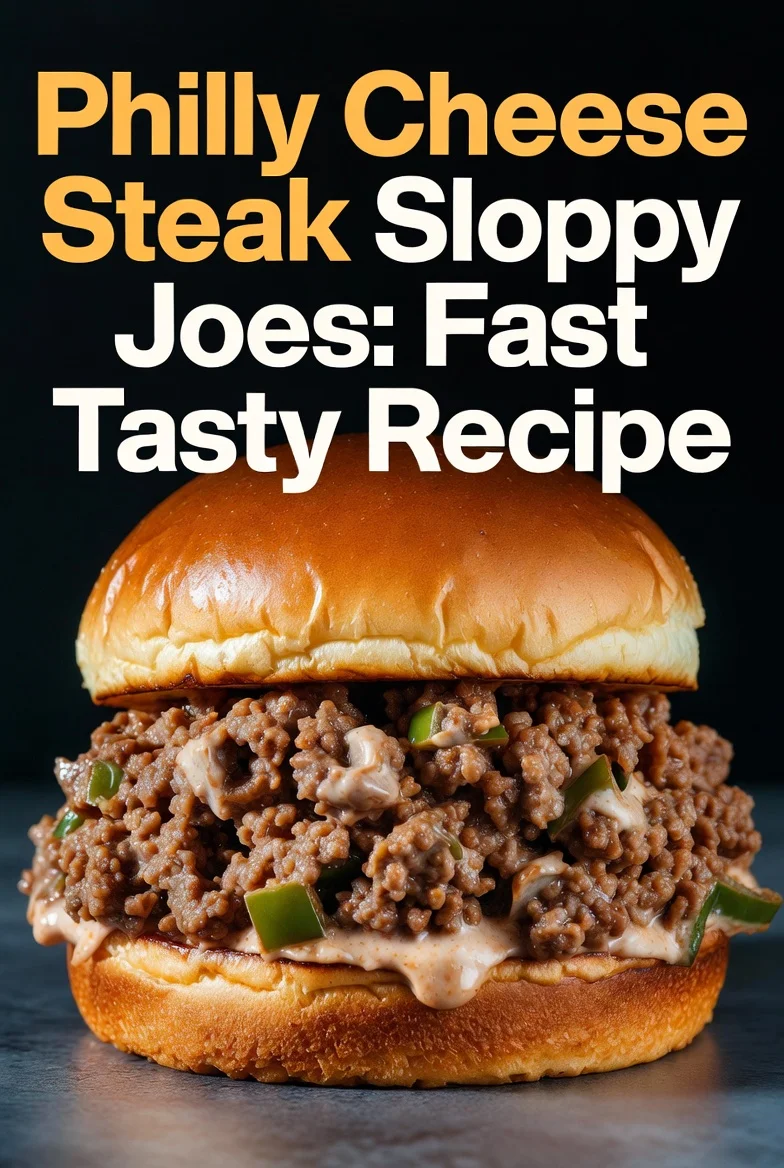 Philly Cheese Steak Sloppy Joes: Fast Tasty Recipe