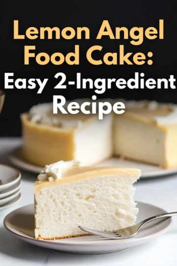 Lemon Angel Food Cake: Easy 2-Ingredient Recipe