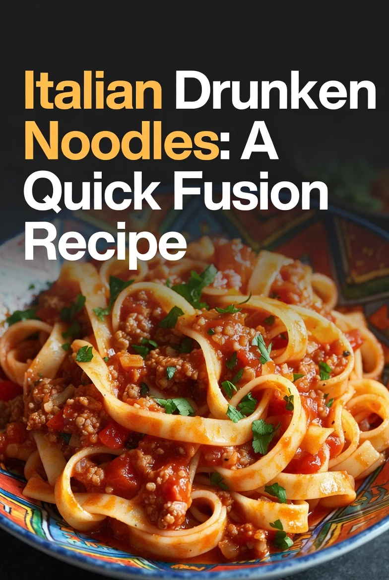 Italian Drunken Noodles: A Quick Fusion Recipe.