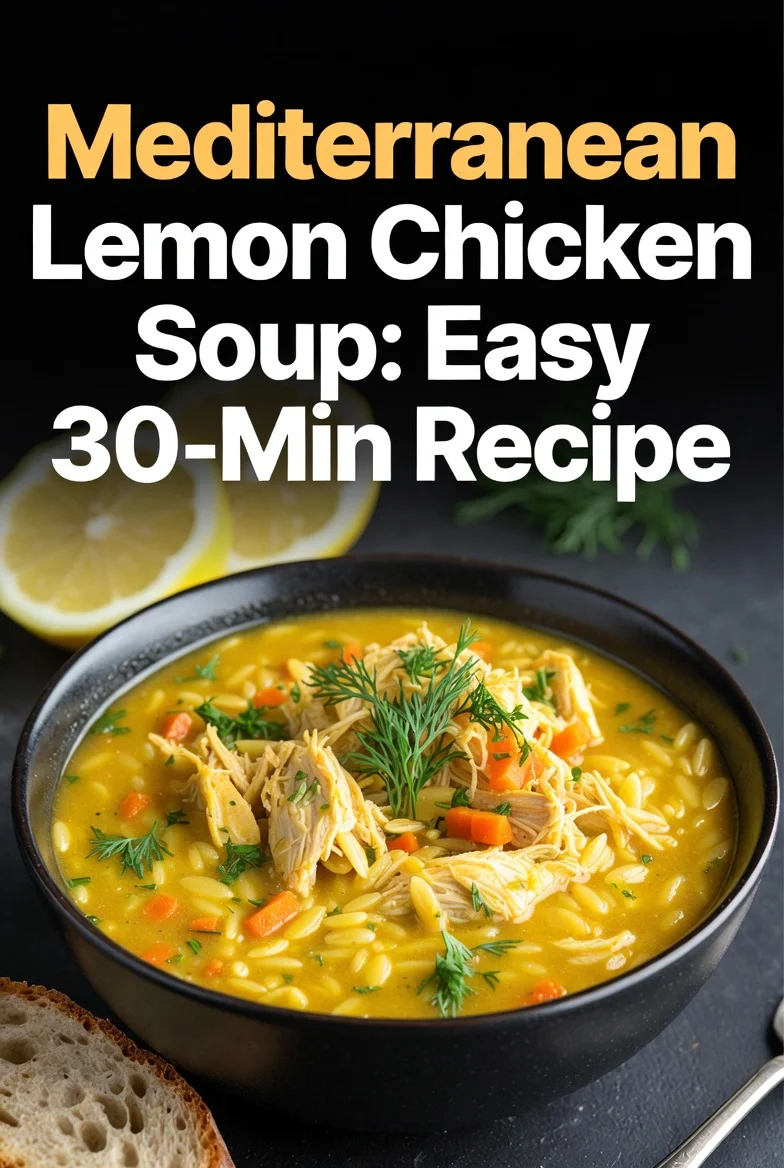Mediterranean Lemon Chicken Soup: Easy 30-Min Recipe