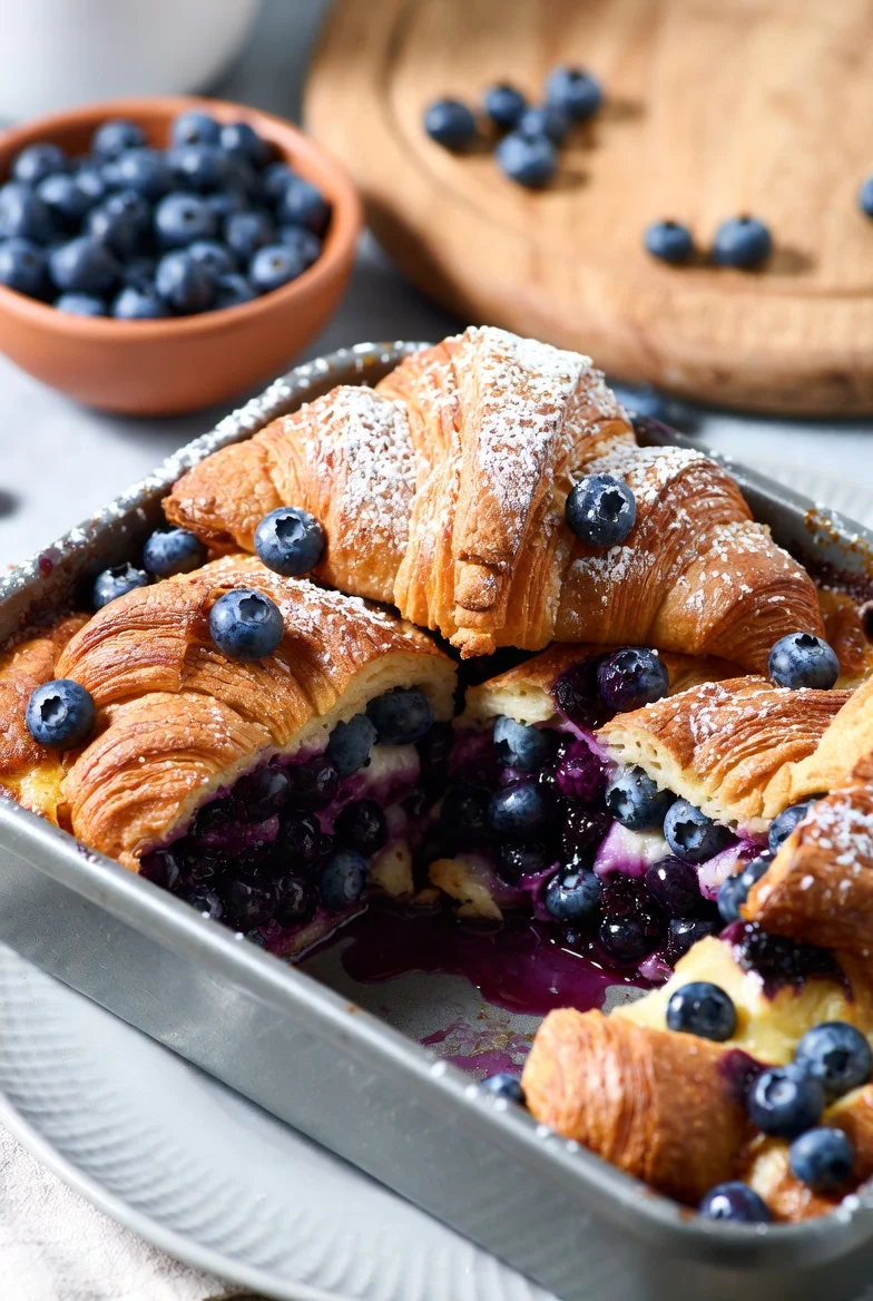 Blueberry Croissant French Toast Bake: Easy Recipe