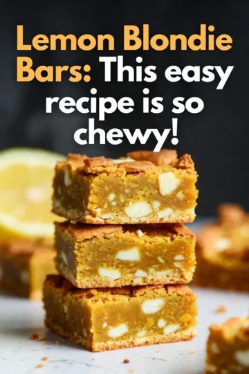 Lemon Blondie Bars: This easy recipe is so chewy!
