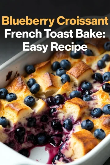 Blueberry Croissant French Toast Bake: Easy Recipe