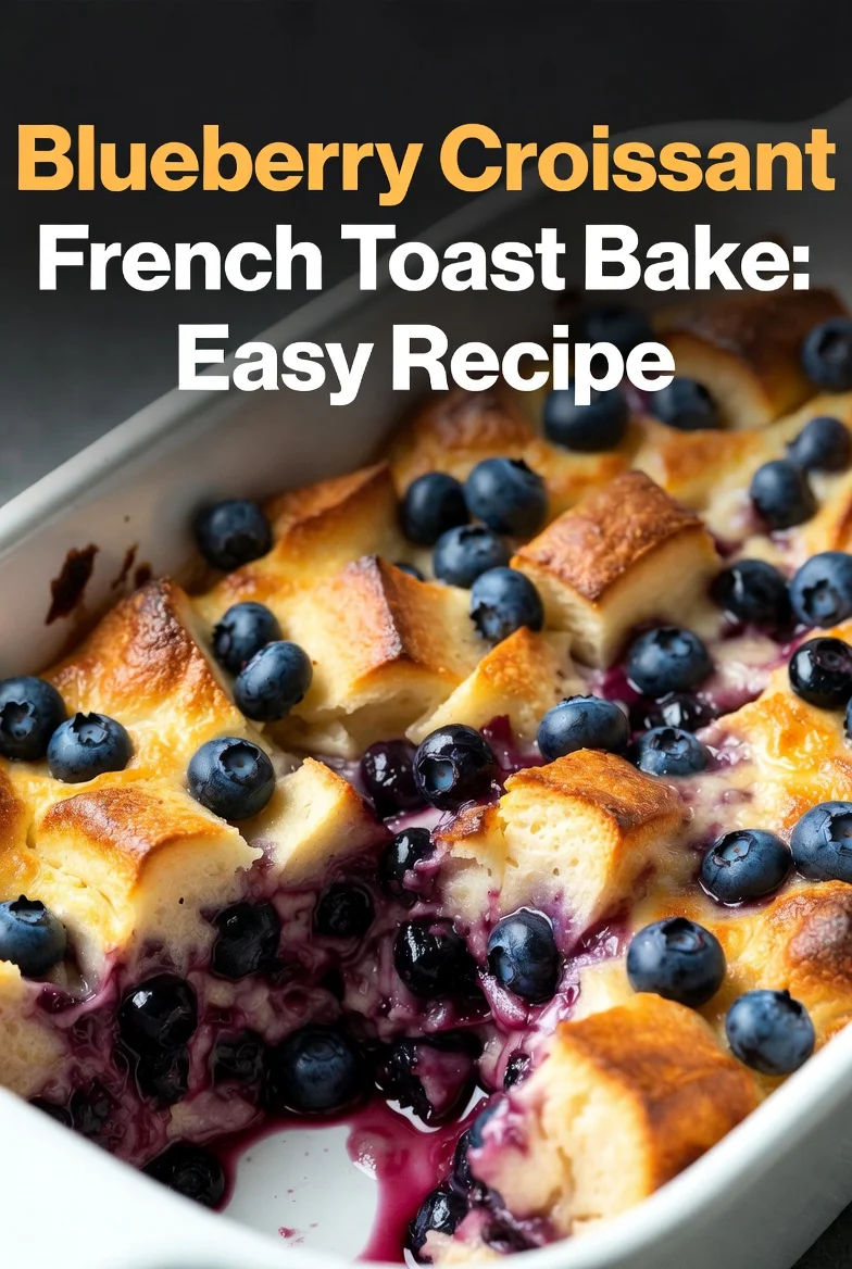 Blueberry Croissant French Toast Bake: Easy Recipe