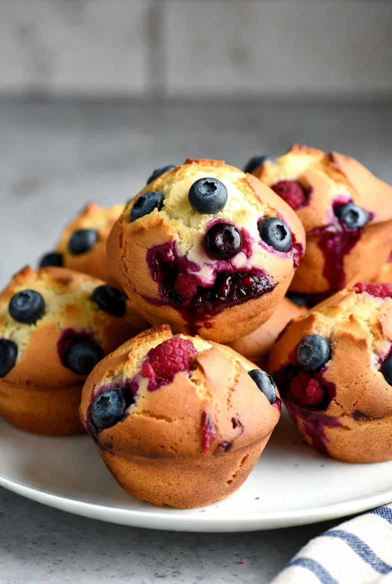 fruit exploding muffin recipe for juicy flavor.