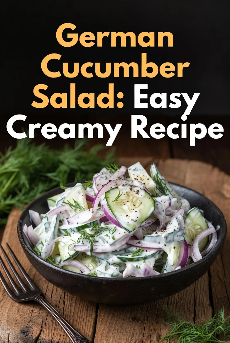 german cucumber salad: easy creamy recipe.