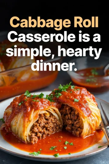 Cabbage Roll Casserole is a simple, hearty dinner.