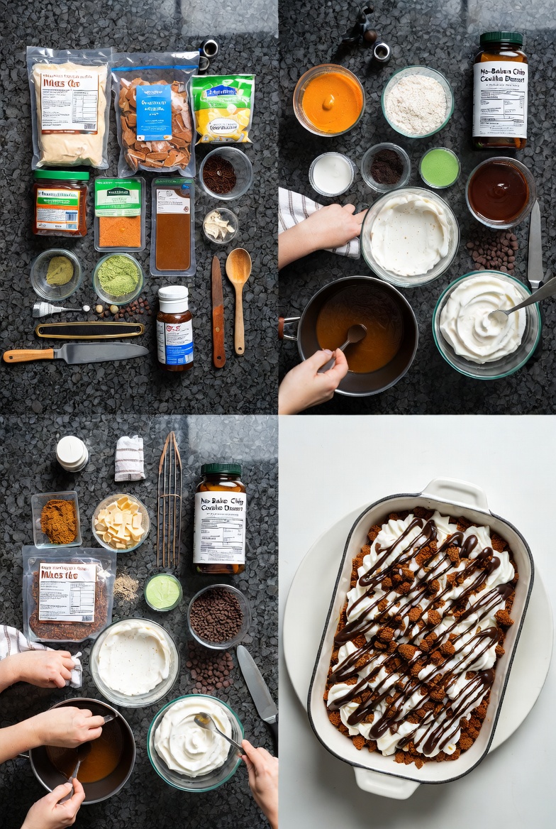 No-Bake Chocolate Chip Cookie Dessert: Easy Recipe