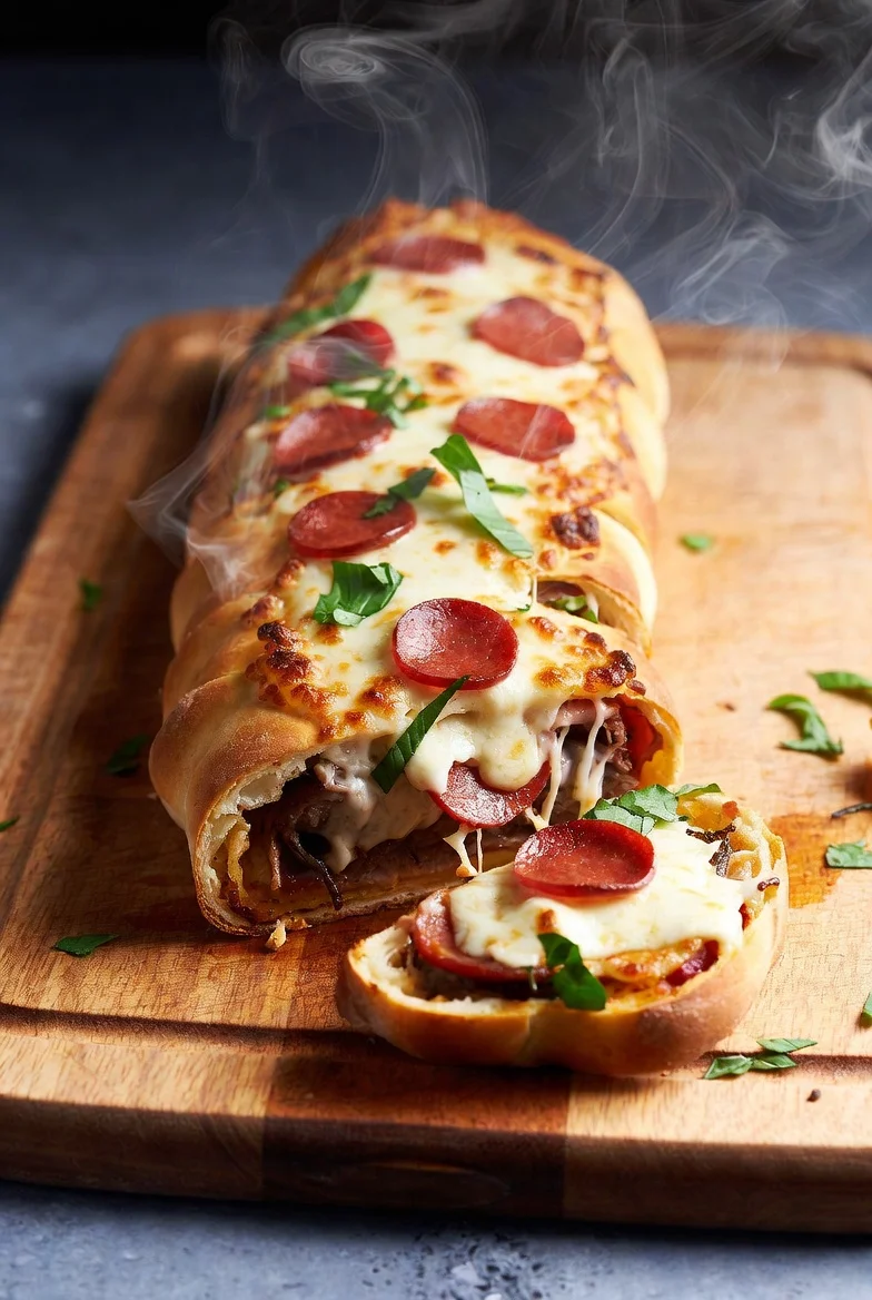 Italian Stromboli (Giant Pizza Roll)