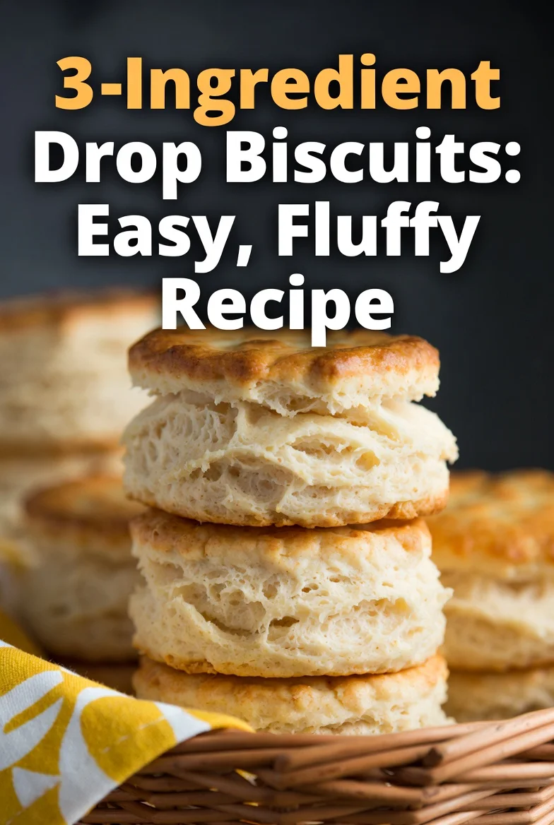 3-Ingredient Drop Biscuits: Easy, Fluffy Recipe