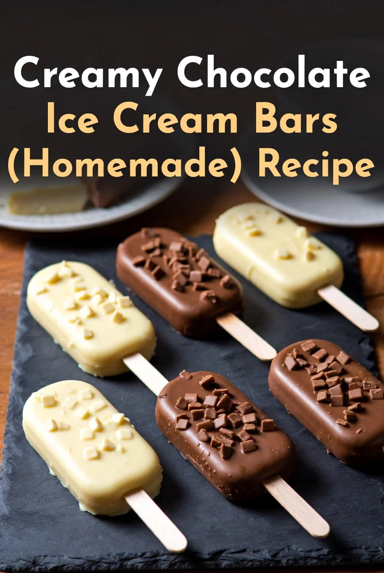 Creamy Chocolate Ice Cream Bars (Homemade) Recipe