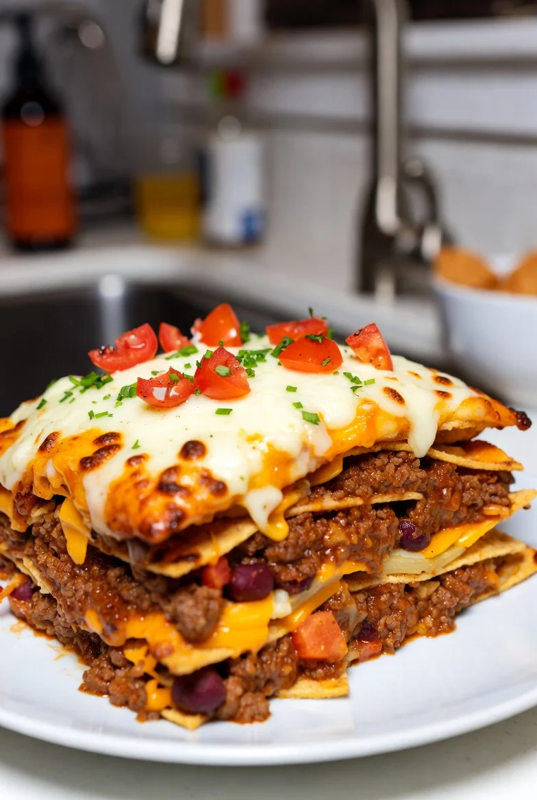 Beefy Mexican Layered Bake: Easy Cheesy Recipe!