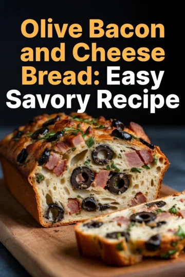 Olive Bacon and Cheese Bread: Easy Savory Recipe