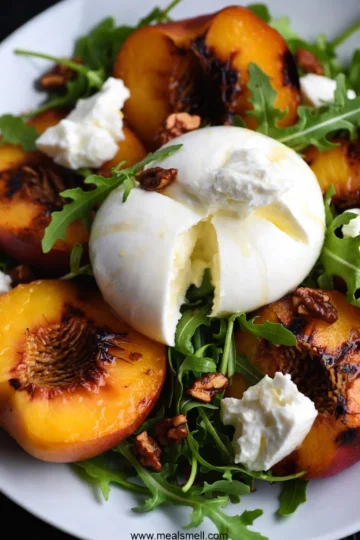 Grilled Peach Burrata Salad Easy Summer Recipe