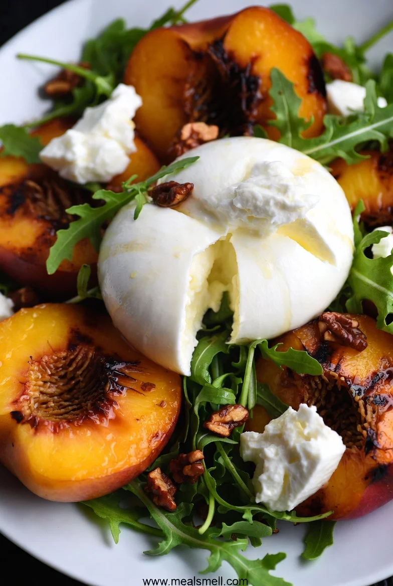Grilled Peach Burrata Salad Easy Summer Recipe