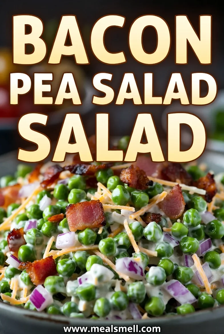 Bacon Pea Salad recipe for the best creamy side.