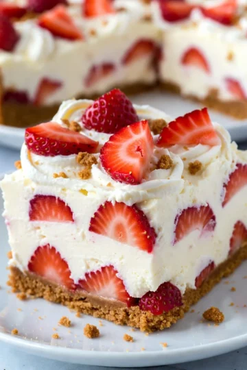 No-Bake Strawberry Cheesecake Dessert: Easy Recipe