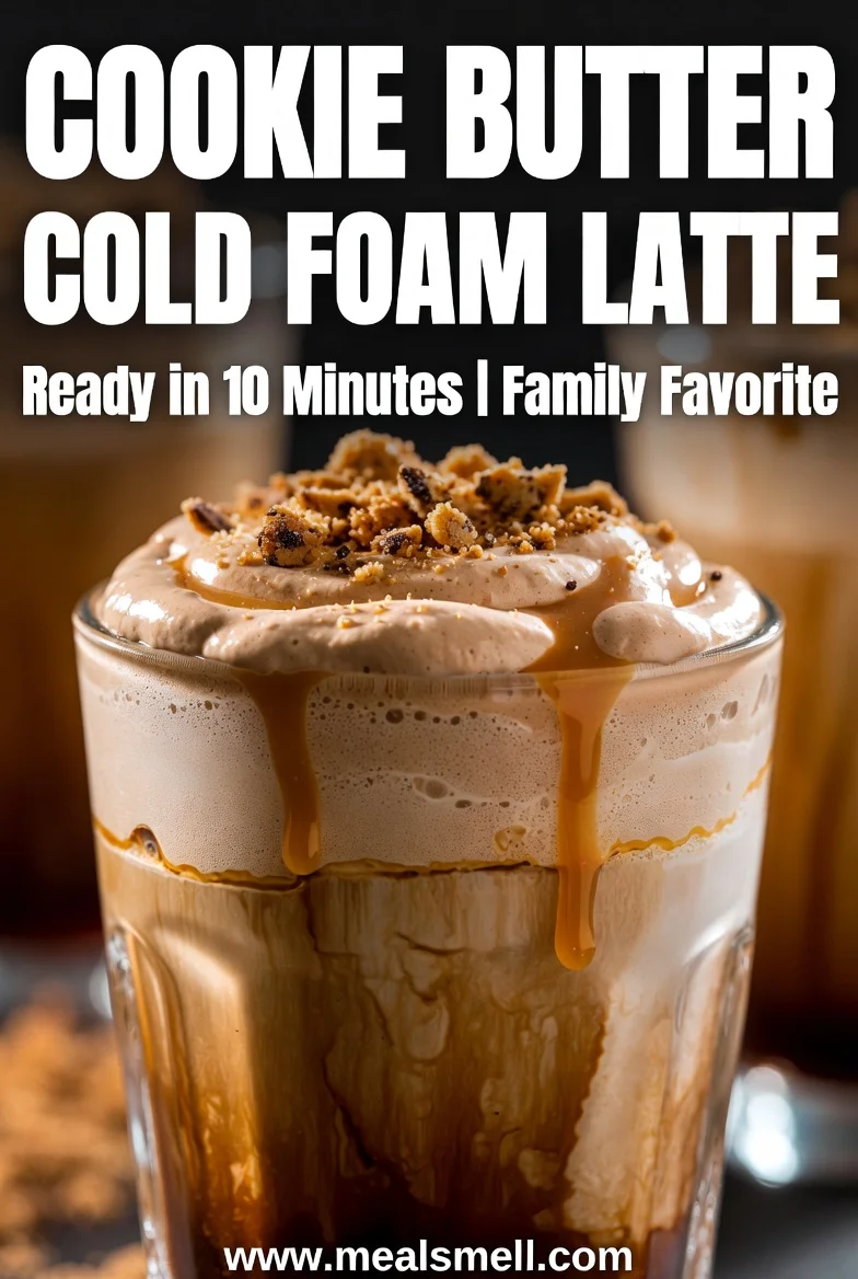 Cookie Butter Cold Foam Latte, Easy 5-Minute Recipe