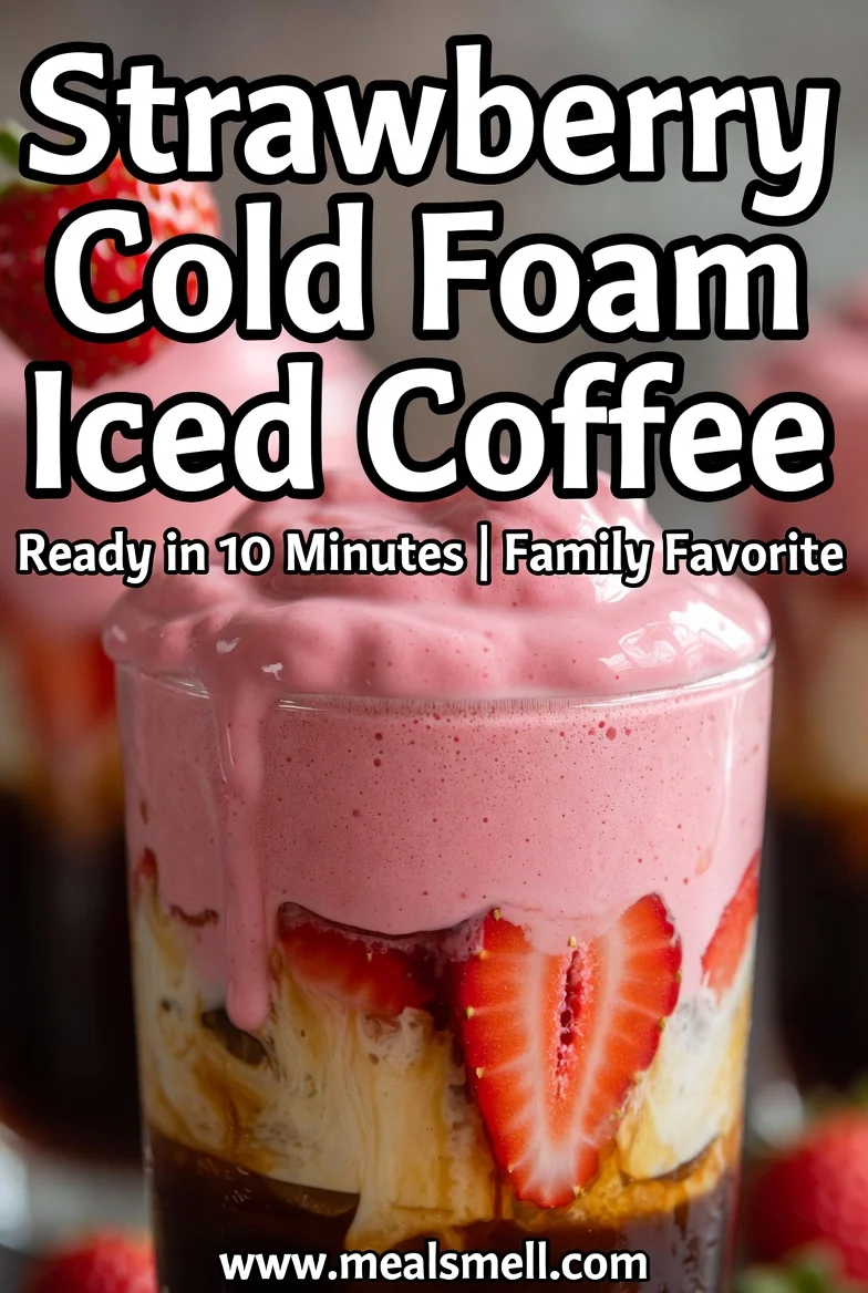 Strawberry Cold Foam Iced Coffee