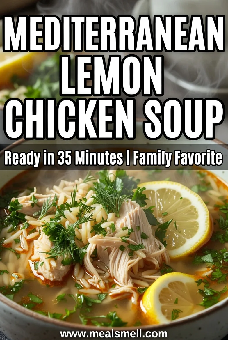 Mediterranean Lemon Chicken Soup, Easy 30-Min Meal