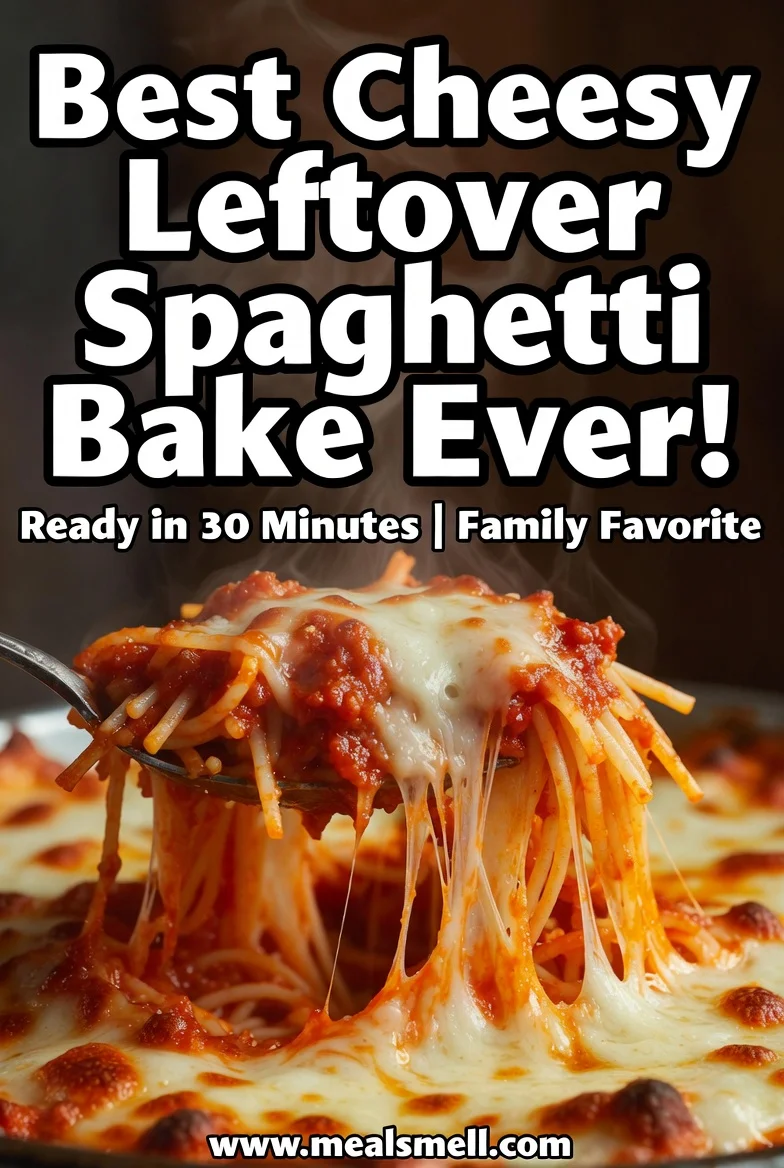 Leftover Spaghetti Bake with Cheese, Easy Recipe!