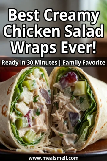 Creamy Chicken Salad Wraps, Easy 10-Minute Recipe.