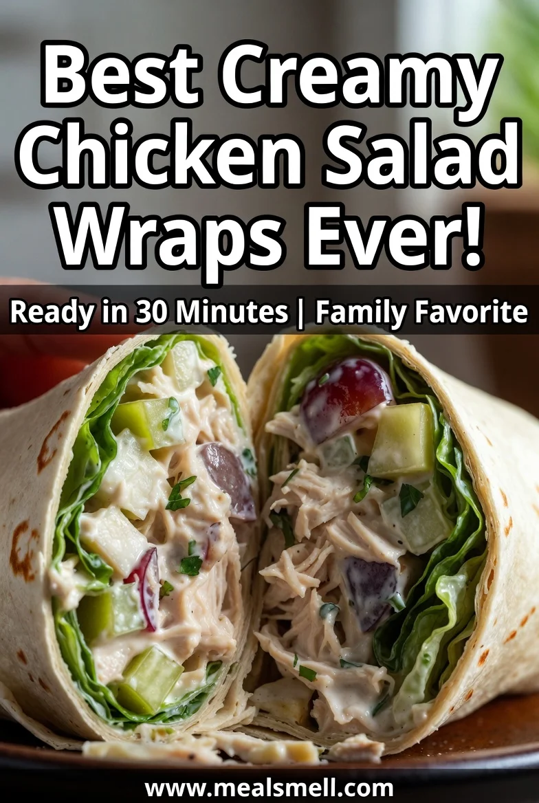 Creamy Chicken Salad Wraps, Easy 10-Minute Recipe.