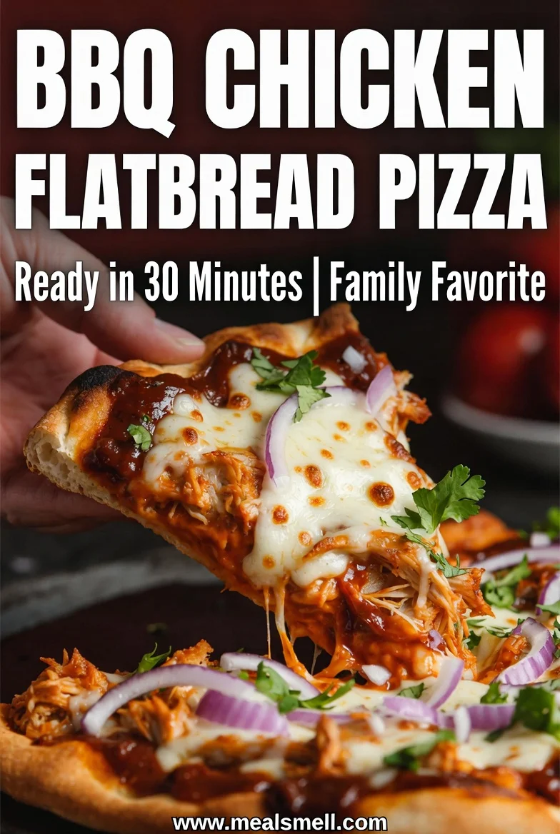 Quick 15-Minute BBQ Chicken Flatbread Pizza