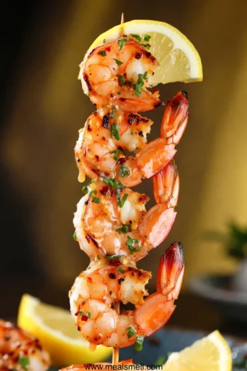 Lemon Garlic Grilled Shrimp Skewers: Easy Recipe.